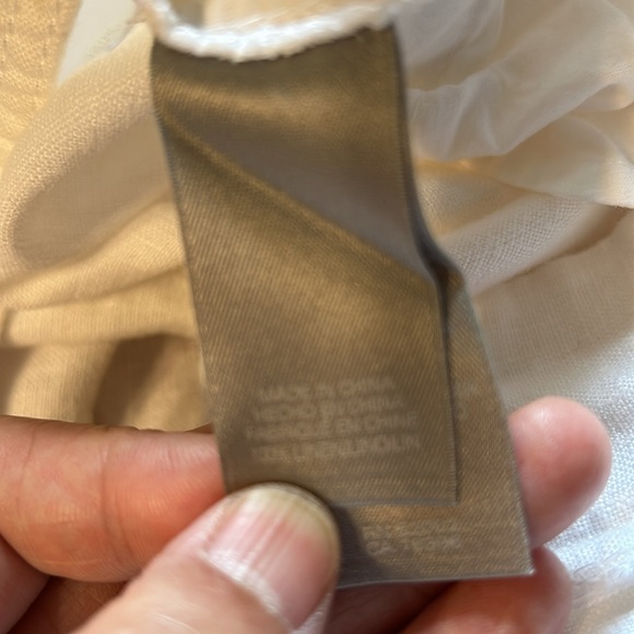 Liz Claiborne 100% linen white straight leg pants, size petite 8 - Picture 5 of 5